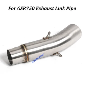 51MM Motorcycle Exhaust Middle Link Pipe Connect Pipe Middle Pipe Interface Tube For Suzuki GSR750 Stainless Steel Slip on - - Racext 9