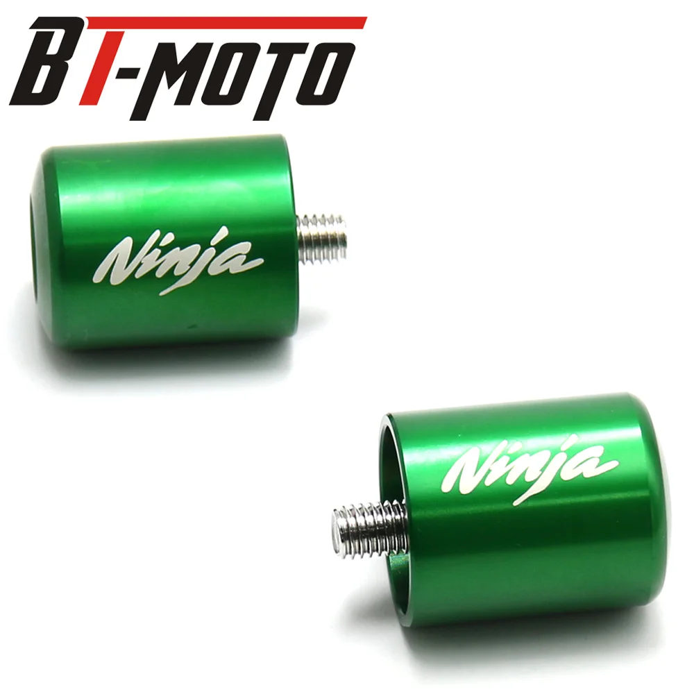GREEN Мотоцикл руль акустическая система концы крышки слайдер Для KAWASAKI ninja400 ninja 400 - Цвет: GREEN