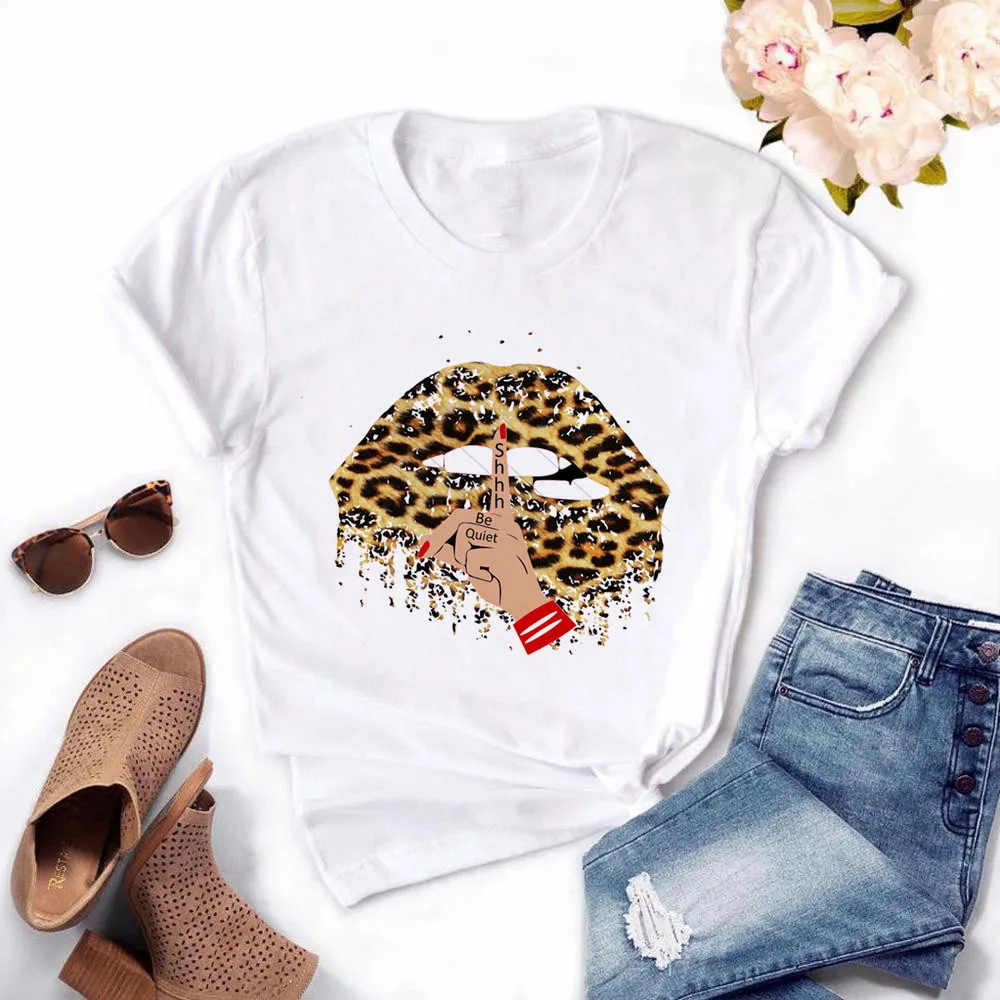 129390-6b89a6.jpg Women Plus Size Harajuku Tops Summer Tops Graphic Tees Women Lips Kawaii T shirt Clothes Girl