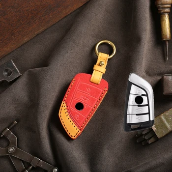 

Car Suede Leather Key Case Cover For BMW F15 F16 F48 E53 E70 E39 F10 F30 G30 G38 525 540 740 1 2 5 7 Series 218 X1 X3 X4 X5 X6