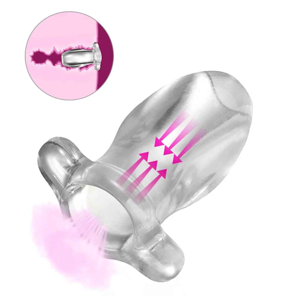 Transparante Butt Plug Hollow Anale Douche Anus Voyeur Tool Bdsm Seksspeeltje Voor Vrouwen Anale Dilatator Klysma Sex Winkel Volwassen producten _ foto