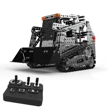 

1153Pcs 2.4G 10CH RC Tracked Forklift DIY Stainless Steel Assembled Vehicle Metal Remote Control Car Model Adults RC Car Toy