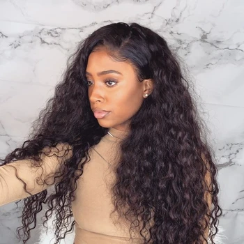 

180Density Water Wave Human Hair Lace Front Wigs for Women Preplucked Loose Wave Full Lace Human Hair Wigs with baby hair