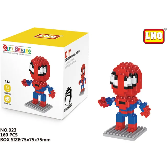 Disney Building Blocks Avengers Micro Diamond Small Particles Assembled Building Blocks Iron Man Spider Toy DIY Building Blocks 4