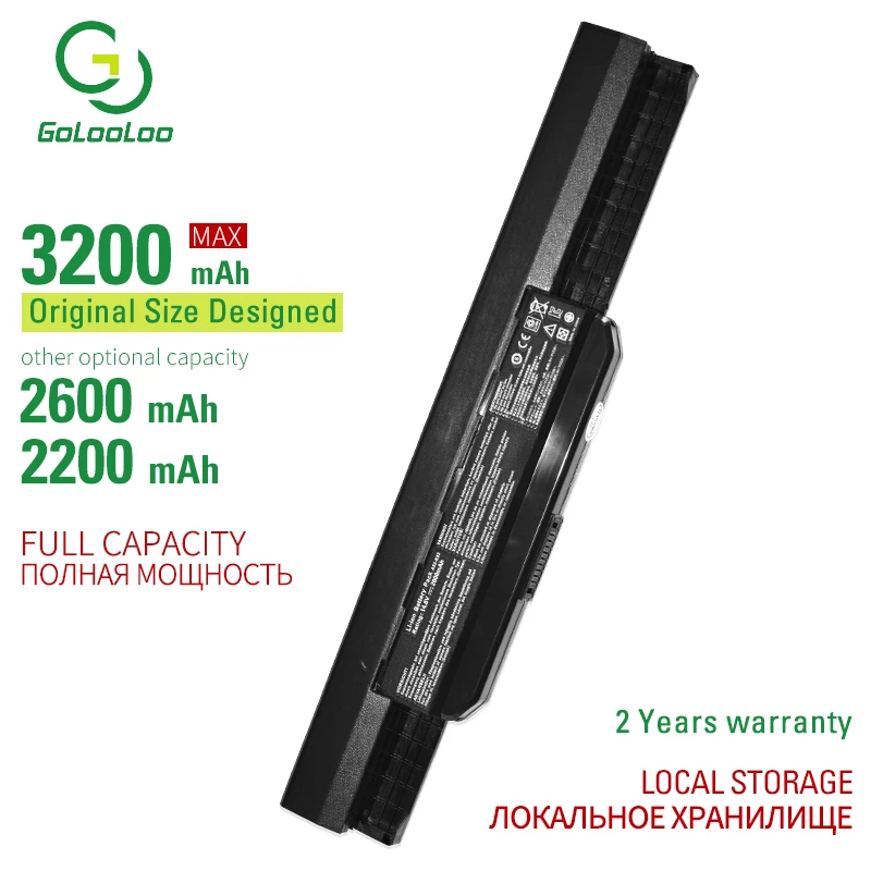 Gololo 4 ячейки Аккумулятор для ноутбука ASUS K43B K43BY K43E K43F K43J K43S K43SJ K43SV K43U K53B K53E K53F K53J K53S