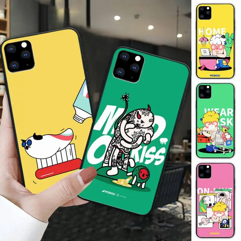 

Candy Color DIY Modoli Insect Black Silicone Cover Case For Iphone Se 2020 6 6s 7 8 Plus X Xs Max Xr 11 12 Pro Max Funda