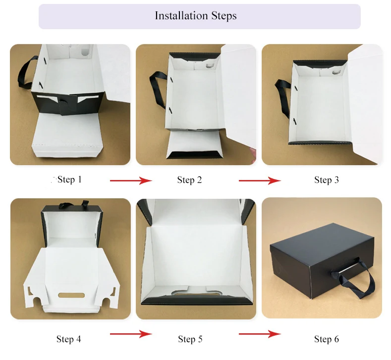 100 шт Заказные коробки для обуви из гофрированного картона черные/коричневые/белые портативные подарочные упаковочные коробки для одежды для рождественской свадебной вечеринки