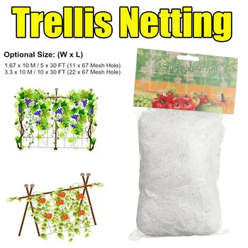 

10M Plant Climbing Net Mesh Flower Cucumber Plants Landing Net Frame Support Mesh Vine Trellis Netting Garden Scrog Net