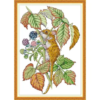 

Joy Sunday New Clear Patten Mouselet DMC 11&14CT Cross Stitch Kits Embroidery Needlework for Home Decor Kit Handmade DIY Gift