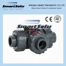 DN25 " Юнион L Тип 3 ходовой ПВХ шаровой кран