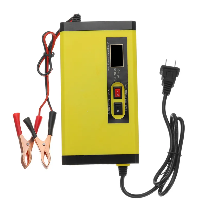 CN Plug LEORY 100W 12V 8A 100-240V интеллектуальное зарядное устройство импульсный Ремонт для автомобиля мотоцикла влажный свинцово-кислотный ЖК-дисплей Lightweigh - Цвет: CN Plug