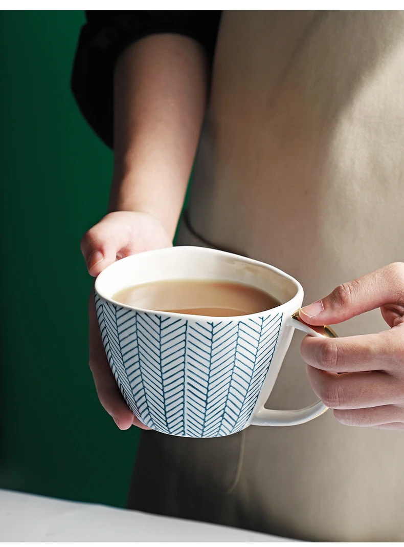 Waliicorners 400ml Creative Handmade Irregular Shape Mugs Under Glaze Ceramic Waliicorners Coffee Tea Cereal Cups Kitchen Office Drink Ware 11 H77409d57b89544a9b8ab884ef1f86bccs