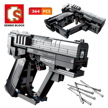 

364pcs WW2 Weapon Pistol Model Building Blocks Military Shooting Gun Toys Technic Gun Bullet City Police Figures Bricks Kids Toy
