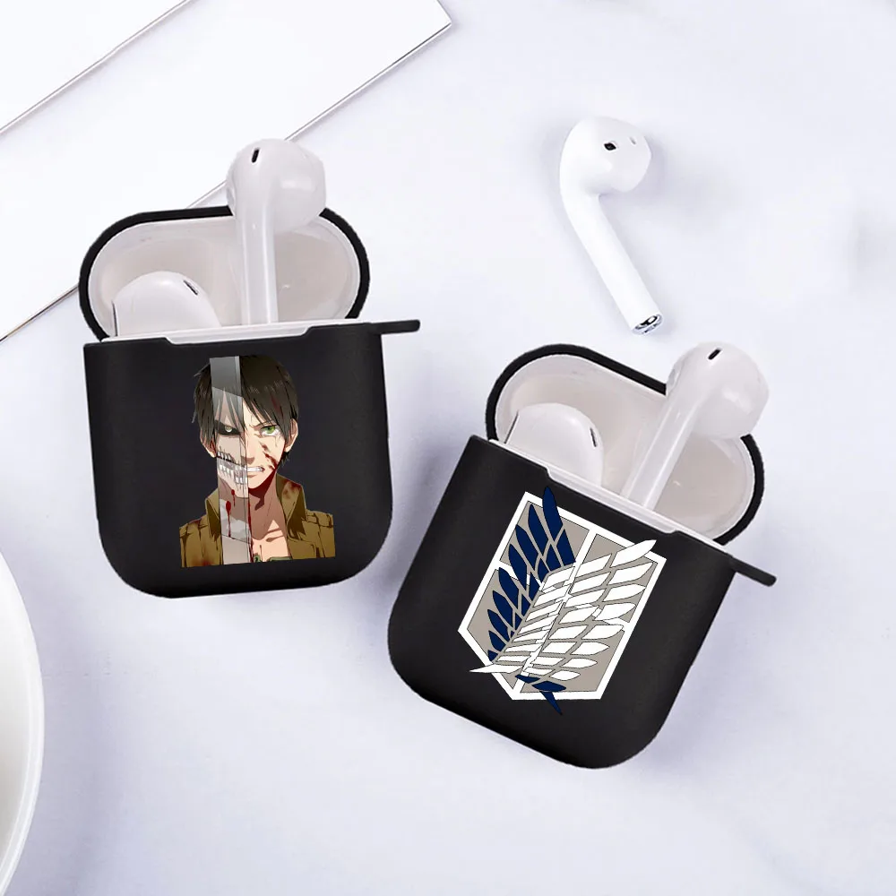 

Cartoon Attack on Titan Levi Ackerman Anime Soft TPU Airpod Case for Apple Airpods 1 2 Cover Wireless Earphone Coque Fundas