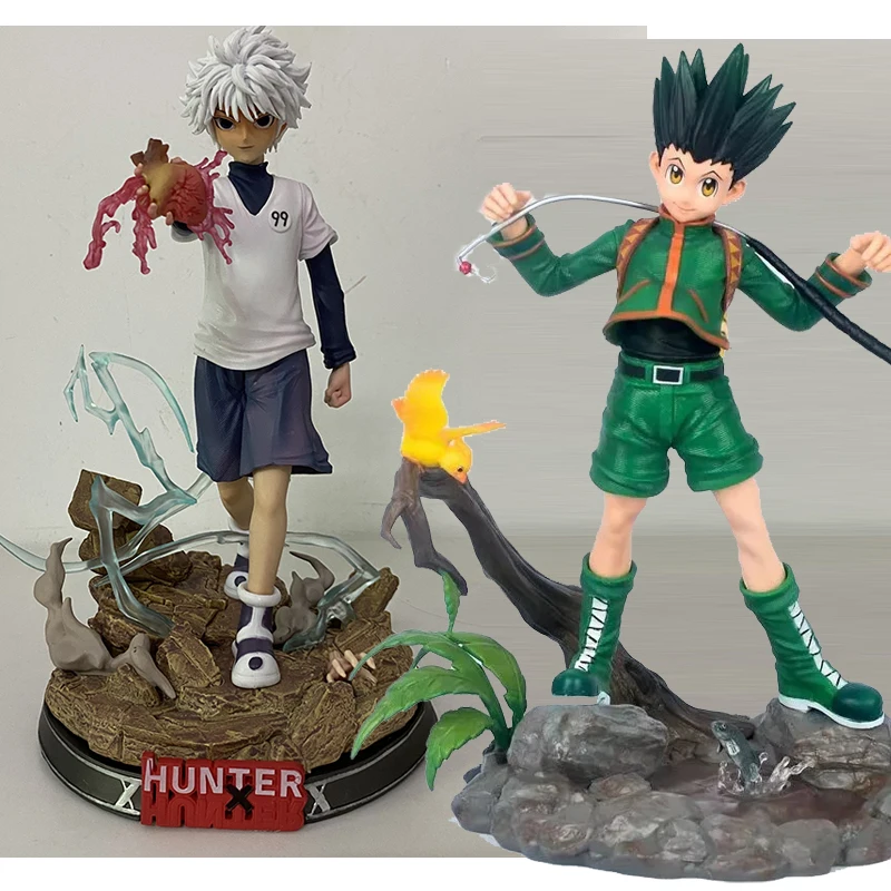 Anime Hunter x Action Figure Quwrof Gon Freecss Kurapika Killua Zoldyck Figurine Doll Christmas Gift Toy 27CM | Игрушки и хобби
