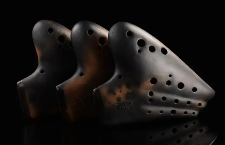 Три трубки Alto C ocarina AC тональная канавка углеродное горение воспроизведение