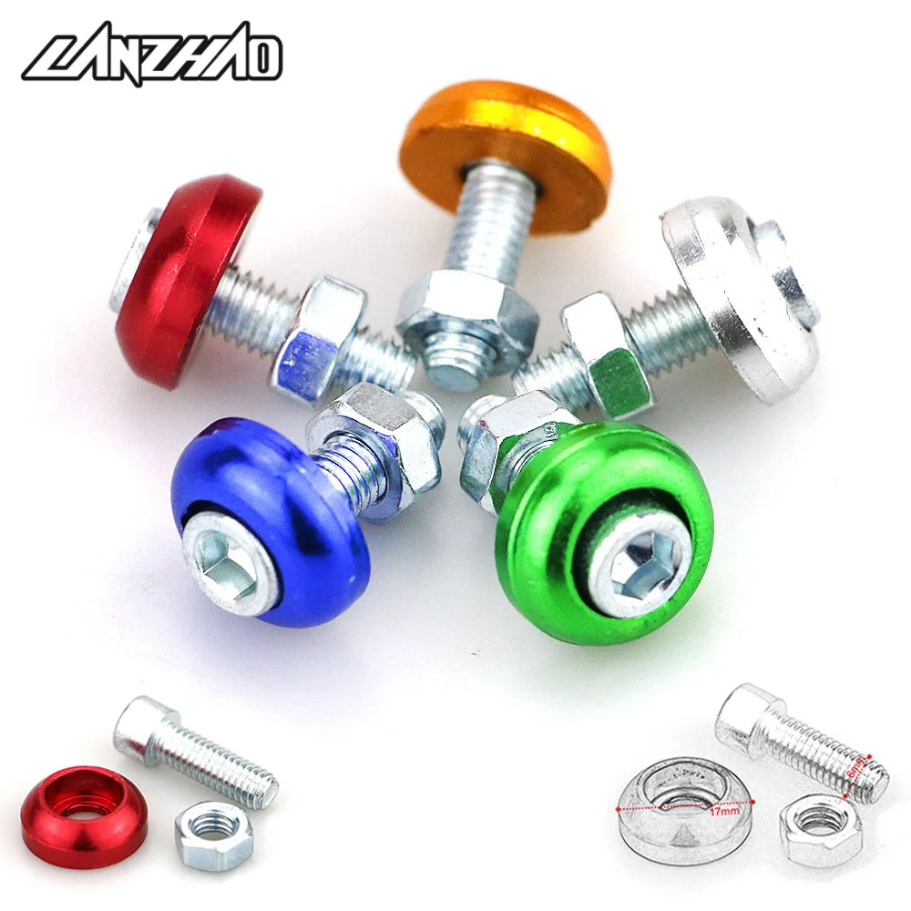 

M6 Motorcycle Fairing Bolts License Plate Bracket Mount Screws Aluminum Alloy Nuts Motorbike Accessories for Honda Yamaha Ducati