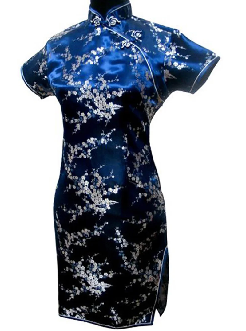 Новинка женский короткий рукав платье больших размеров 3XL Vestidso Cheongsam золотой