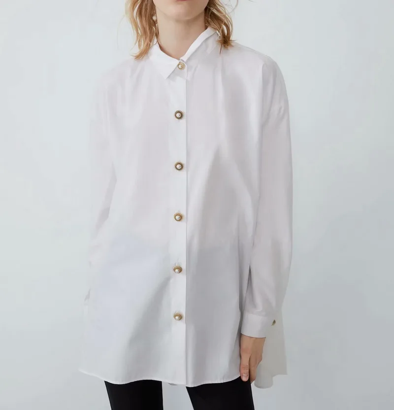  Loose Women Shirt Blouse Spring 2020 New Fashion Long Sleeve Wide Tops Female Casual Shirts