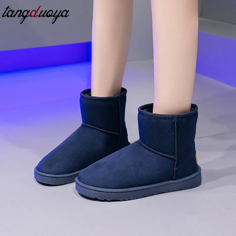 ботинки женские зимаЗимние сапоги из искусственного меха женская зимняя теплая