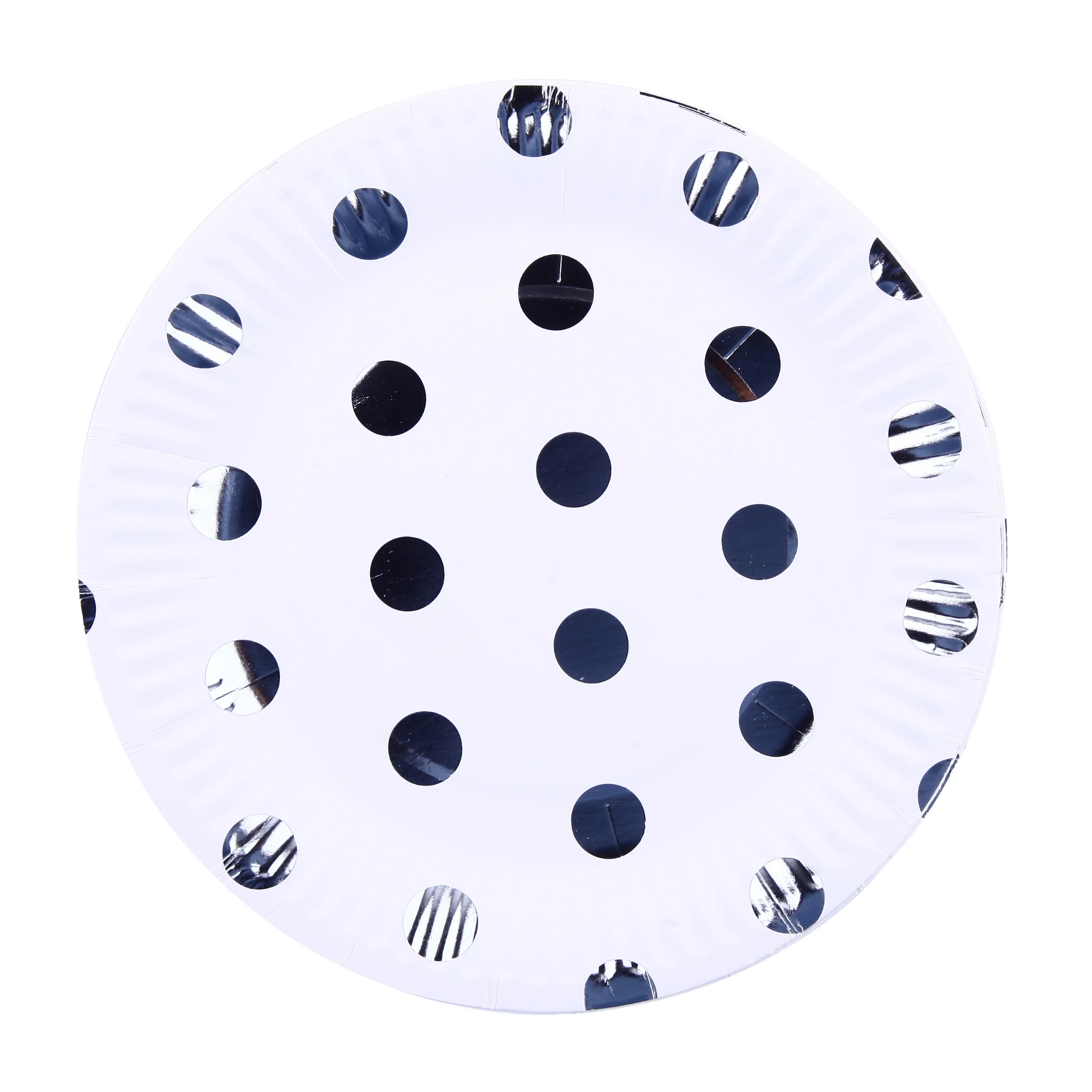 B-plate 10pcs Биоразлагаемые бумажные тарелки, 10 шт., серебро/золото, вечерние тарелки, принадлежности на день рождения, свадьбу, свадьбу, вечеринку - Цвет: B-plate 10pcs