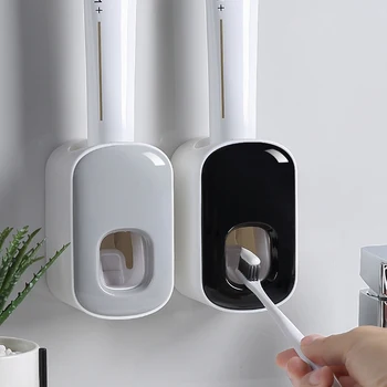 

Wall Mount Automatic Toothpaste Squeezer Plastic Toothpaste Dispenser Wall Mount Stand For Toilet Home Bathroom Accessories Sets