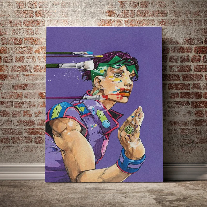 

Rohan Kishibe JoJo'S Bizarre Adventure Abstract Poster Painting Wall Art Decor Living Room Bedroom Study Home Decoration Prints