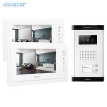 HOMSECUR Проводной " 2-Блока-Квартира Видеодомофонная Система ИК Камера XM701+ XC061-2