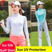 Women Sunsreen Top Shirt Summer Ice Compression Women Long Sleeve Tshirt Dry Fit Ropa De Golf Shirt Clothes