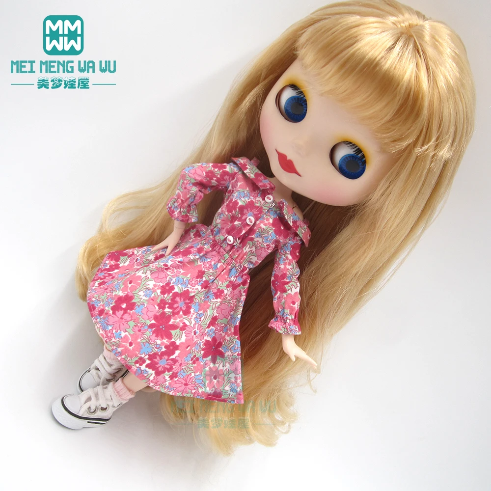 

1pcs Blyth Doll Clothes fashion rose red strapless dress for Blyth , Azone1/6 doll accessories