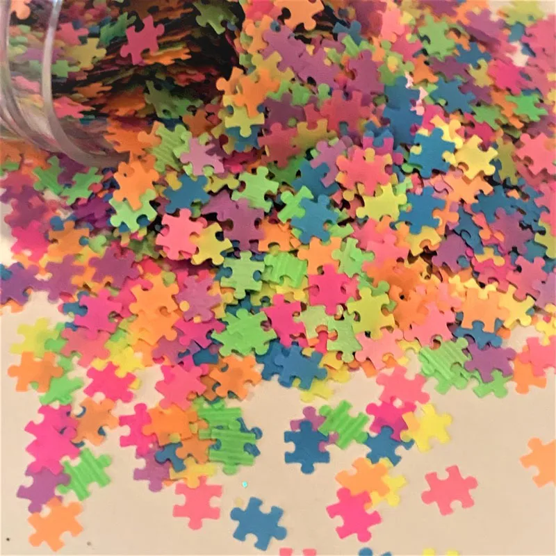 NEON Puzzle #4 аутизм осознание блеск/4- 6 мм матовый w/блеск разноцветный/50 г устойчивые