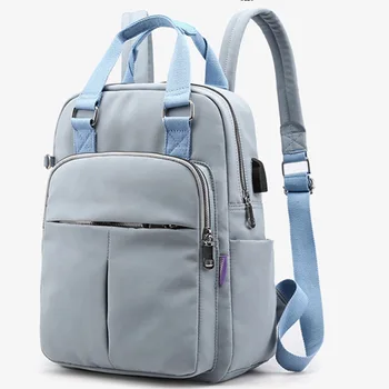 

Hot Selling Women Fashion Backpack Large Capacity Laptop Casual Bag Rucksack with USB Charging Port -B5