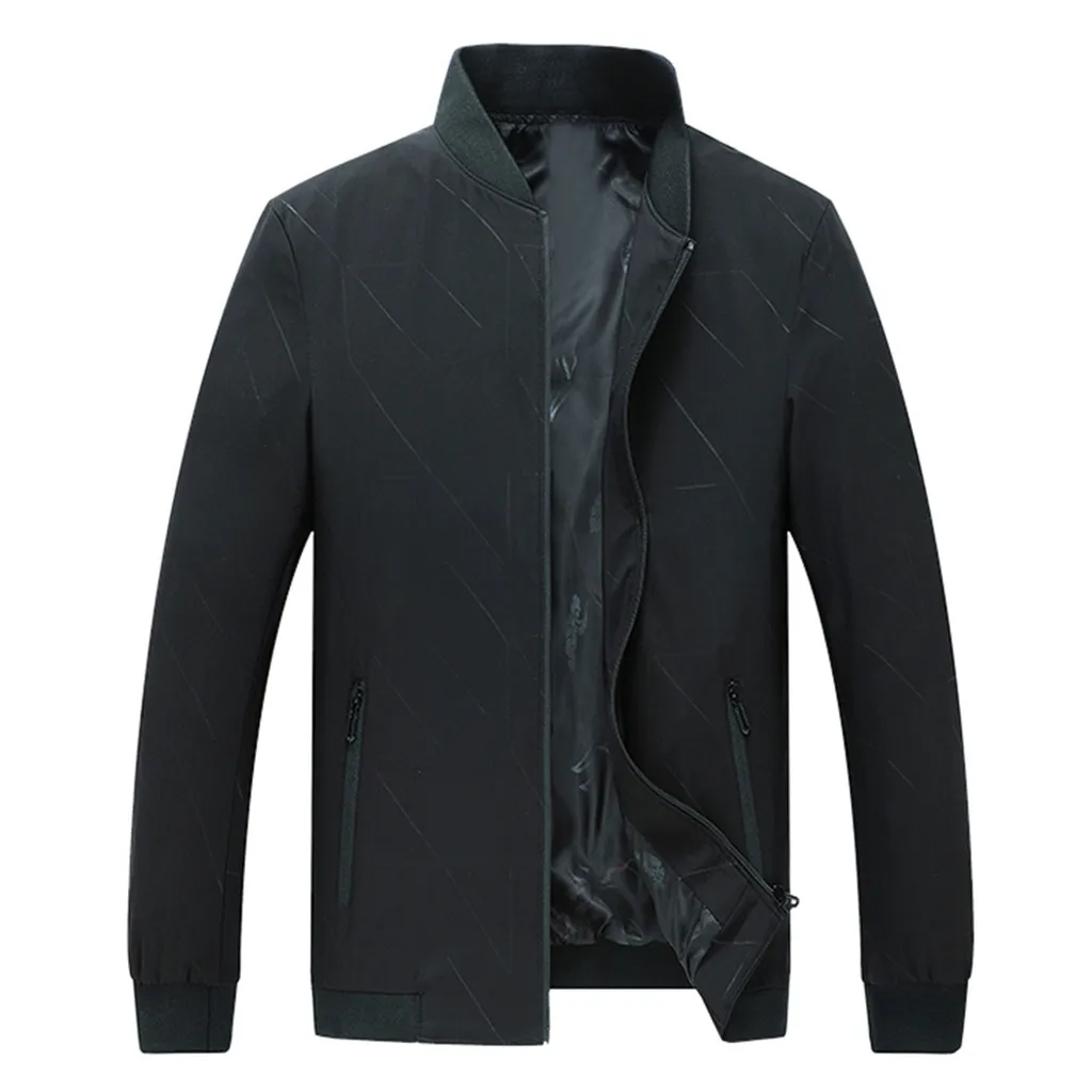 Мужские куртки, хорошая черная куртка с воротником-стойкой, весенне-осеннее пальто, тренерская Мужская одежда, темно-синяя куртка-бомбер, лыжная куртка, одежда