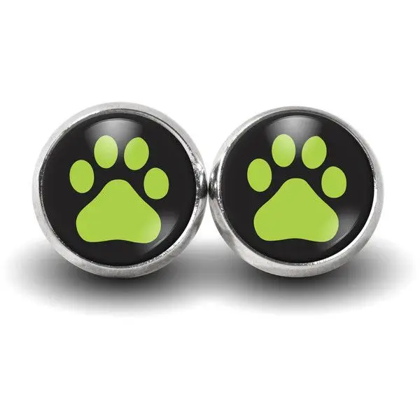 Anime Black Cat Rings Girl Boy Green Print Enamel Cat Paw Finger Ring Cosplay Jewelry Party Kids Men Women Ring Birthday Christm E211