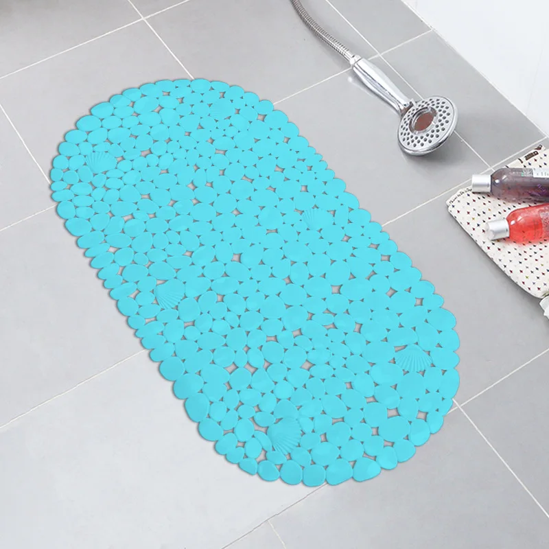 blue MINIFUN, 69x35 см, коврик для ванной комнаты, ПВХ, присоска для душа, коврик для ванной, однотонный, однотонный, коврик для ванной комнаты - Цвет: blue