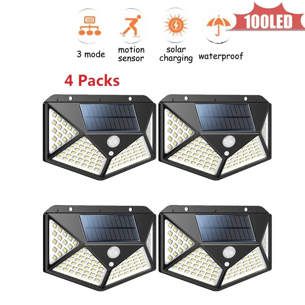 

1-4PCS Solar Lights Outdoor LEDs PIR Motion Sensor Activated Separable Light for Garden Security Waterproof Wireless Wall Lamp i