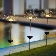 DishyKooker Солнечный фейерверк светильник s с 8 светильник ing режимы струнный светильник для открытый светильник ing