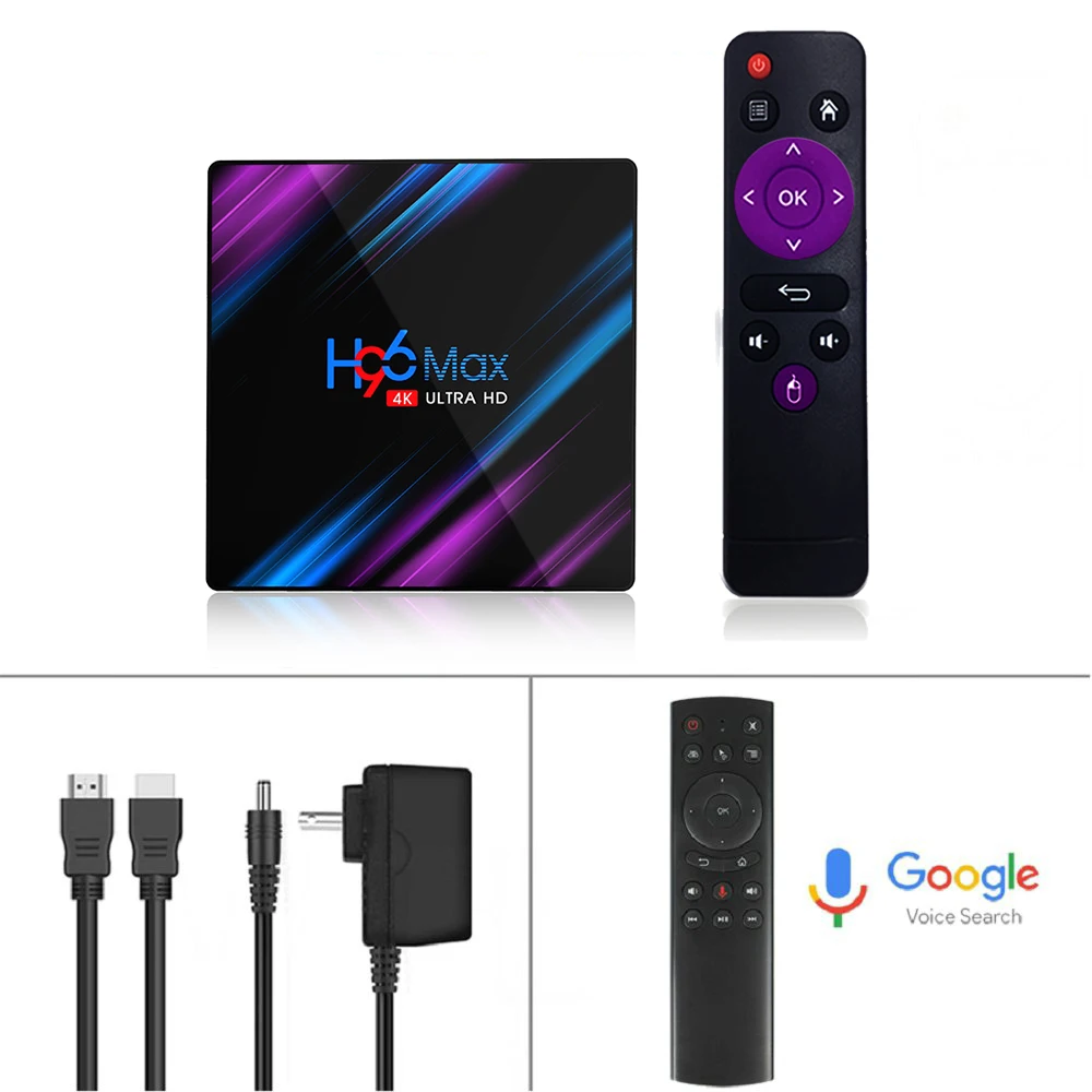 H96 max tv Box Android 9,0 RK3318 4K Netflix Youtube Android tv Box LEMADO Google Voice Smart tv Box смарт-приставка для ТВ