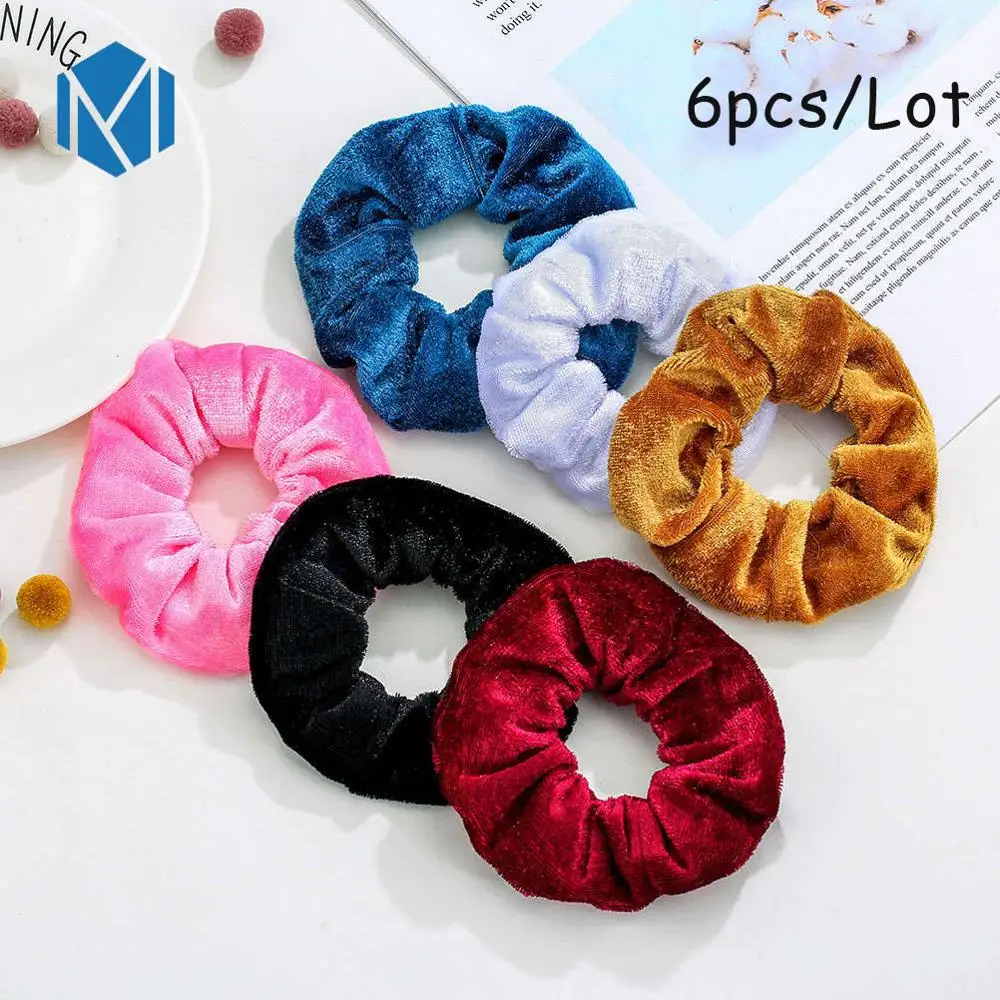 6PCS-E M MISM 11 шт. винтажные леопардовые бархатные резинки для волос для женщин и девочек, шелковые эластичные полосы обруча для волос, набор модных аксессуаров для волос - Цвет: 6PCS-E