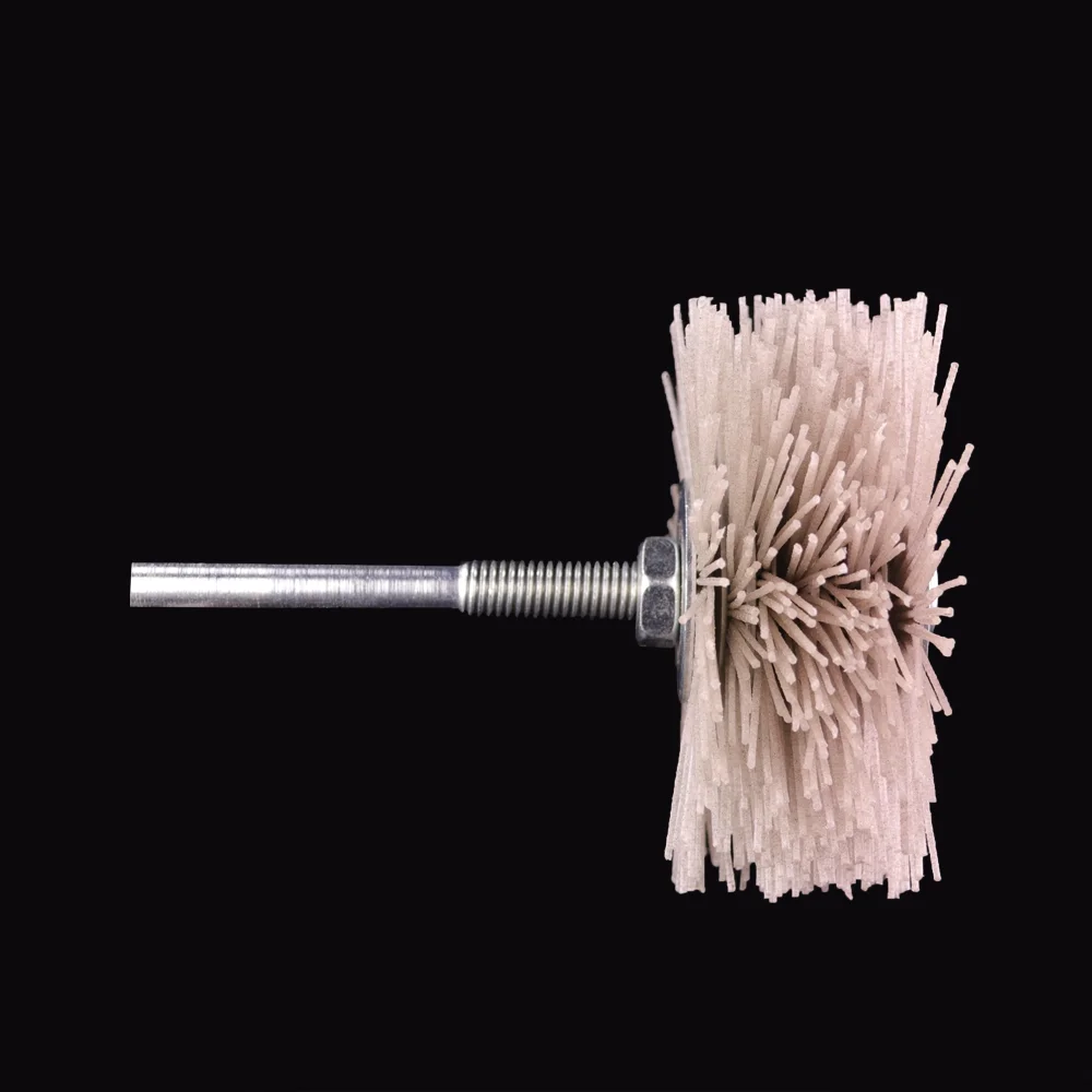 80#-600# Grinding Nylon Wheel Brush Abrasive Tool Woodwork Furniture Polishing Brush 6mm Shank 80MM Diameter Head Grinder