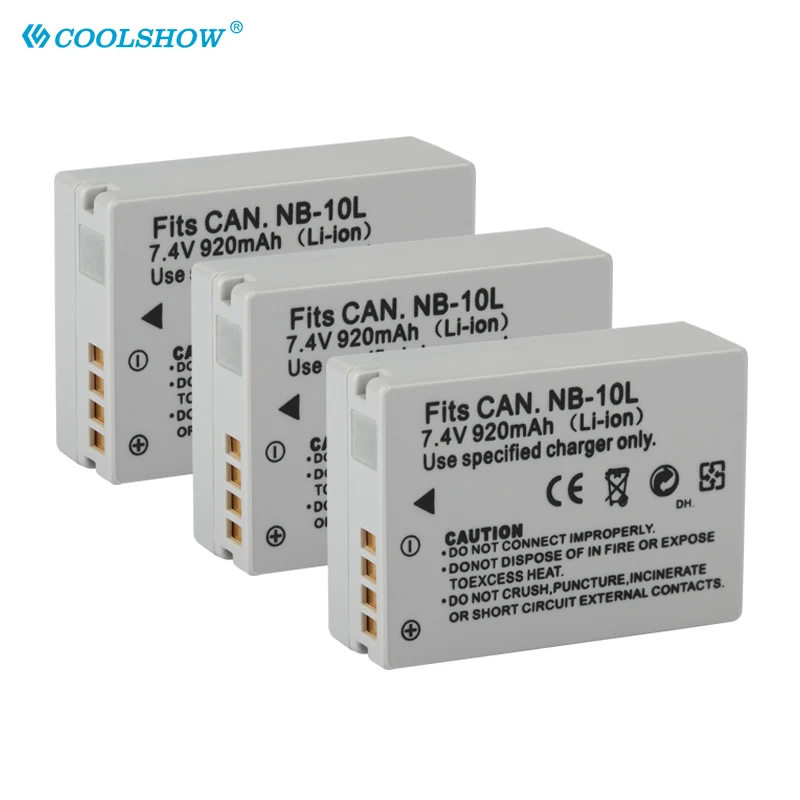 NB-10L NB 10L NB10L Батарея 920 мАч для Canon SX40 HS SX40HS SX50 SX50HS G1 X G15 G16 SX60 G3X Камера батареи |