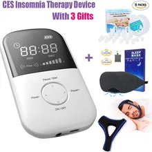 Sleep Aid Insomnia Depression Anxiety Migraine CES Therapy Device Kit No Side Effect Health Care Massager EU Plug + 3 Free Gifts