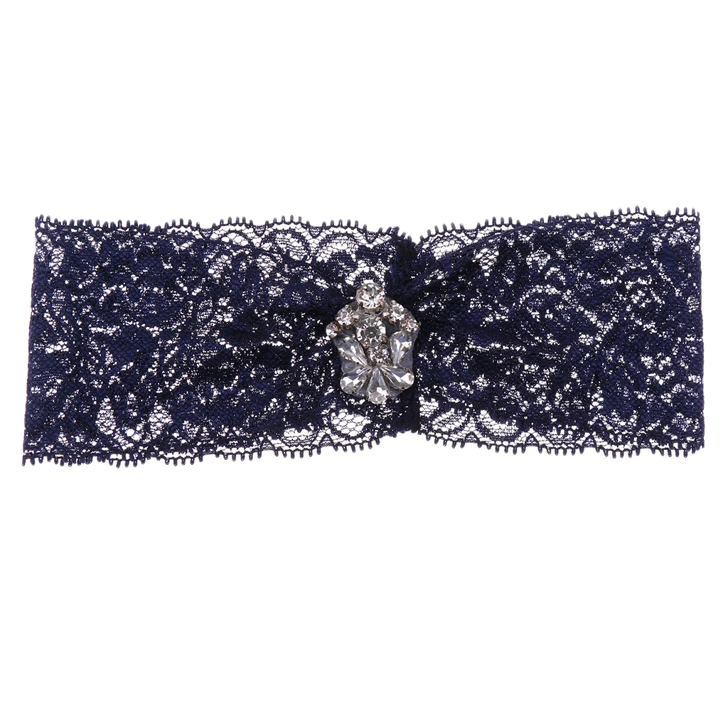 Темно-синяя Кружевная подвязка со стеклом и бриллиантом, аксессуары для жены для свадьбы, аксессуары для невесты