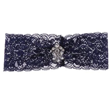 Темно-синяя Кружевная подвязка со стеклом и бриллиантом, аксессуары для жены для свадьбы, аксессуары для невесты