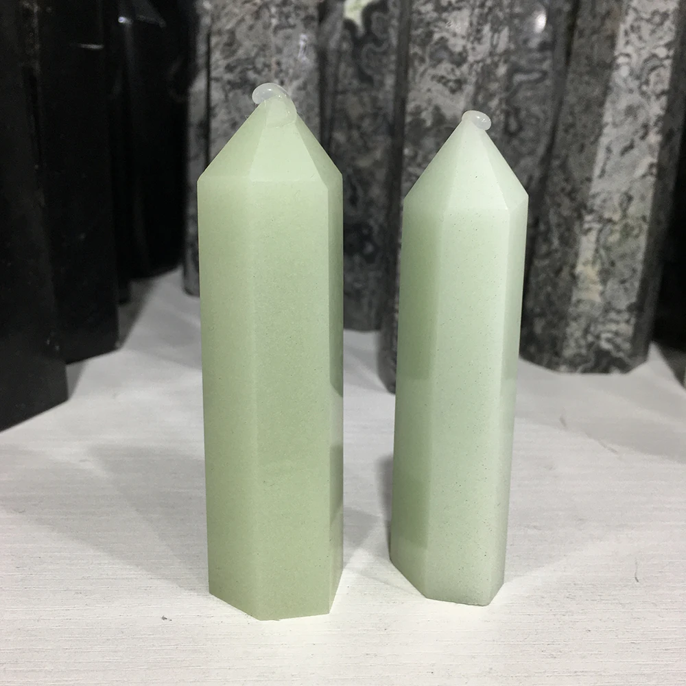 

1pc Natural Luminous Stone Small Pillars Home Living Room Decoration Art Ornaments Open Chakras To Restore Spiritual Power