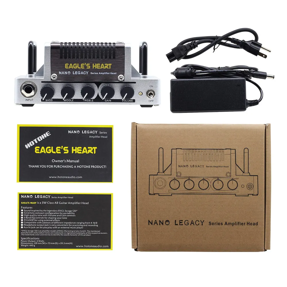 Eagle's Heart German Rock Sound Guitar Amp Head 5 Watts Class AB Amplifier with