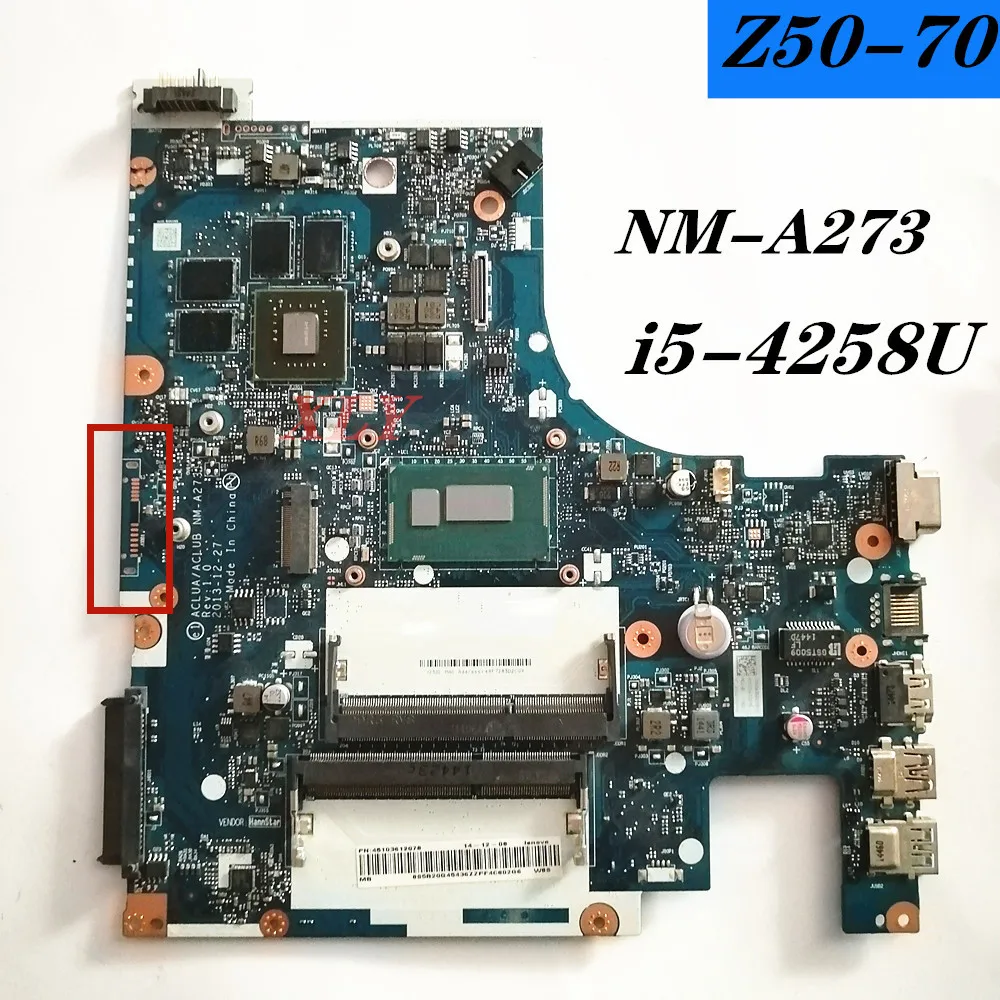 I5-4258U для Lenovo Z50-70 ноутбук материнская плата независимая видеокарта ACLUA/ACLUB NM-A273 100%