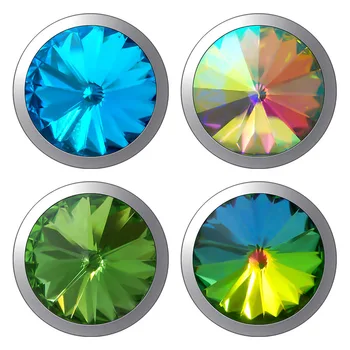 

KZ3507 New Round rhinestone crystal simple 18MM snap buttons fit DIY 18MM snap bracelet snap jewelry Christmas Gift