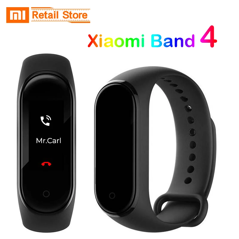 Глобальная версия Xiaomi mi 4 банда4 браслет трекер band умный цветной AMOLED экран