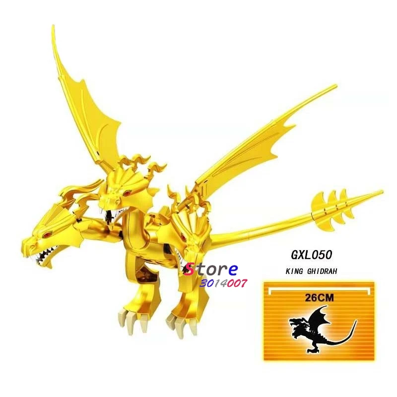 

1/Set Jurassic World Model King Ghidrah Tyrannosaurus Rex Dinosaur Building Blocks toys for children